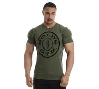 Gold's Gym Men's GGTS149 Workout Training Muscle Joe Short Sleeve T-Shirt, Army/Black, Medium