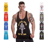 Gold's Gym GGVST003 Men's Muscle Joe Premium Stringer Vest, Black, S