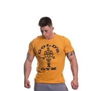 Gold's Gym Men's Muscle Joe Print Crew Neck T-Shirt in Gold | Size: Small Golds Gym Gold S