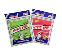 GOLDSANGSA Korean Exfoliating mitt Bath Towel Washcloths(Eng Version) - Red(4pcs) & Green(4pcs)…