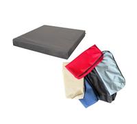 Goldstar 3" 8cm Thick Replacement Waterproof Cushion Cover Only For Rattan Chair Sofa Pad Outdoor Garden, 56 x 56 cm (22" x 22"), Charcoal
