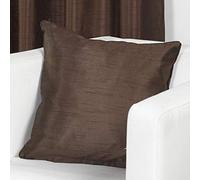 GoldStar® Faux Silk Slubbed Cushion Covers 18x18 inch, Chocolate