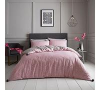 Goldstar Huxley Floral Duvet Cover Cotton rich Reversible Bedding Set with Pillow Cases, Double, Blush PInk