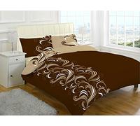 Goldstar® Jacob Chocolate Beige Super King Size Duvet Cover Bedding Set