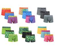 Goldstar® Men's Weeds Leaves 3 Pack Boxer Shorts Cotton Rich Underwear Assorted Color, X Large