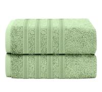 Goldstar Ritz Jumbo Bath Sheet Egyptian Cotton 600GSM Soft Absorbent Pack of 2 Sage Green