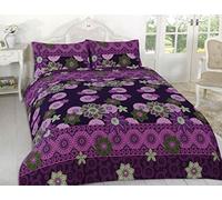 Goldstar® Willow Plum Double Duvet Quilt Cover Floral Polycotton Bedding & Pillow Case