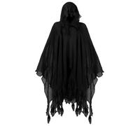 GOLDSTITCH Halloween Hooded Cloak Costume Halloween Grim Reaper Cosplay Costumes Cape Black