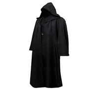 GOLDSTITCH Men Hooded Robe Cloak Knight Fancy Cool Cosplay Costume Black M