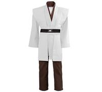 GOLDSTITCH Men Tunic Robe Knight Fancy Cool Cosplay Costume White XL