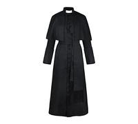 GOLDSTITCH Men's Tunic Costume Halloween Medieval Monk Priest Renaissance Cosplay Black S