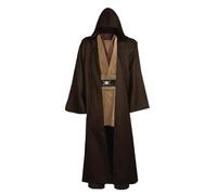 GOLDSTITCH Mens Tunic Hooded Robe Full Set Halloween Cosplay Costume Brown XL