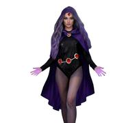 GOLDSTITCH Women's Cosplay Costume Purple Cape Top Skirt Suit Full Set Halloween Cosplay Outfit