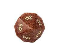 Goldstone Dice Set - Hand-Carved Gemstone Dice D4 D6 D8 D10 D12 D20 Percentile or 7PCS Polyhedral Set for DND & Tabletop RPG(D00Face)