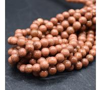 Goldstone/Sandstone Round Beads - 6mm - 15'' Strand