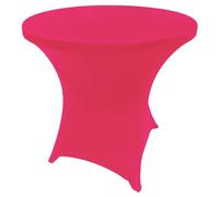 Goldstream Point Hot Pink 32 Inch Round x 30 Inch Tall Spandex Cocktail Tablecloth Folding Cover Stretch