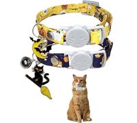 GoldTiger 2 Pack Halloween Cat Collars Breakaway with pendant and Bell,Adjustable Cat Collars with Safety Buckle,Holiday Cat Collar for Girls and Boys,Adjustable from 7.87"-11.81"