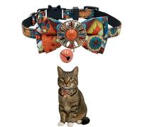 GoldTiger Cat Collar with Bow Tie, Premium Breakaway Cat Collar with Bell - Adjustable Pet Accessory for Small to Medium Cats (7.08-11.02 inches)