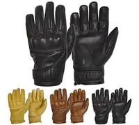 Goldtop Silk & Unlined Viceroy CE APPROVED Leather Motorcycle Gloves - Black (S - 7.5")