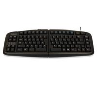 Goldtouch GTN-99UK V2 Adjustable Ergonomic Comfort Keyboard - UK Layout - PC Only (USB/PS2) - 0-30 Degree Horizontal/Vertical Adjustment, Downward Wrist Position, Soft key touch,Black