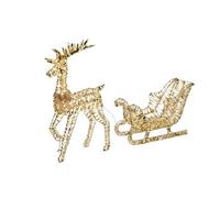 Goldtwist Gold Led Reindeer And Sleigh Light
