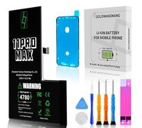 GOLDWANGWANG Battery Replacement for iPhone 11 Pro Max, 4780mAh High Capacity, Compatible with A2161/A2218/A2220, Complete Repair Kit, CE/RoHS/FCC/PSE Certified