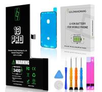 GOLDWANGWANG Battery Replacement for iPhone 13 Pro, 3400mAh High Capacity, Compatible with A2483/A2636/A2638/A2639/A2640, Complete Repair Kit, CE/RoHS/FCC/PSE Certified