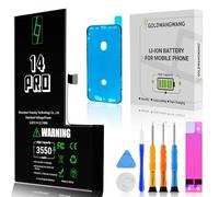 GOLDWANGWANG Battery Replacement for iPhone 14 Pro, 3550mAh High Capacity, Compatible with A2650/A2889/A2890/A2891/A2892, Complete Repair Kit, CE/RoHS/FCC/PSE Certified