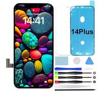 GOLDWANGWANG Display for iPhone 14 Plus, Full HD 6.7 Inch LCD Touch Screen Digitizer Replacement Parts with Repair Kit and Screen Protector
