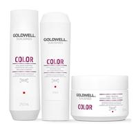 Goldwell Dual Senses Color Brilliance Shampoo 250Ml, Conditioner, 60 Second Treatment 200Ml Pack In Clear Clear One Size