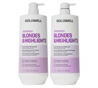 Goldwell Dualsenses Blondes & Highlights Anti-Yellow Shampoo 1000Ml & Blondes & Highlights Anti-Yellow Conditioner 1000Ml Duo