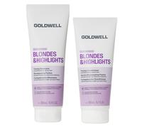 Goldwell Dualsenses Blondes & Highlights Purple Toning Shampoo 250Ml & Blondes & Highlights Purple Toning Conditioner 200Ml Duo