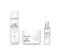 Goldwell Dualsenses Just Smooth Taming Shampoo 250ml, 60sec Treatment 200ml and Oil 100ml