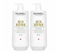 Goldwell Dualsenses Rich Repair Restoring Shampoo 1000ml & Rich Repair Restoring Conditioner 1000ml Duo