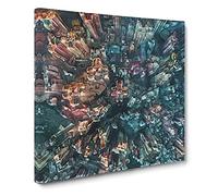 Goldwin Heights in Hong Kong Canvas Print | Gallery Wrapped 30mm Frame Wall Art | 14x14 inches | Ready to Hang | Abstract Picture | Living Room Bedroom Lounge Office