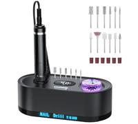 GOLEEXU Electric Nail File - Professional Electronic Nail File Set with 40,000rpm, Electronic Grinder for Shaping, Polishing and Removing Acrylic Gel Nails, Manicure Set