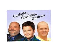 GOLEHS Gaslight, Gatekeep, Girlboss Tapestry with Easy Hanging Kit, Funny Flag for College Dorm, Available in Sizes from 40" to 90", Skin-Friendly Soft High-Definition Meme Tapestry(Size:40"×30")