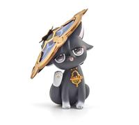 GOLEHS Genshin Impact Cat Figurine - 3.75" Cute Anime Collectible Figure, Diluc/Childe/Keqing, Gift for Fans and Cat Lovers,