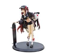 GOLEHS Genshin Impact Hu Tao Skateboard Figurine - 9 Inches Tall, 7 Inches Wide - Collectible Action Figure