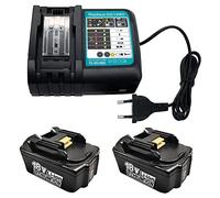 GOLEMON 2pcs 18V 5000mAh BL1850B BL1850 Li-Ion Battery with DC18RC Charger Replace For Makita LXT BL1830 BL1840 BL1850 BHP451 BDF451
