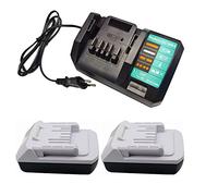GOLEMON 2X BL1820G Battery 18V 2000Ah BL1813G BL1830G BL1840G 195608-4 + DC18WA Charger Compatible for Makita HP457D TD127D DF457D UR180D UH522D CL183D JV183D