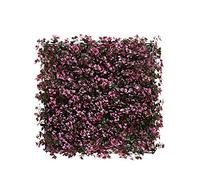 Goleray Artificial Boxwood Panels, 7 Packs Greenery Wall Panels Faux Ivy Privacy Fence Topiary Hedge Plant Green Wall Leaf Backdrop Décor for Outdoor Indoor Decoration 20" x 20" Carnea Pink