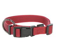 GOLEYGO dog leash Flat + collar, red, size M 1.4-2m, secure magnetic lock, in dapter pin, dog leash for small and large dogs up to 60kg, maximum load 200kg