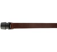 GOLEYGO dog leash Vegas, brown, real leather, size M 1.05-1.65m, secure magnetic lock, incl. Adapter pin, dog leash for small dogs up to 60kg, maximum load 200kg