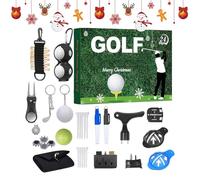 Golf 2025-24 Day Accessory Pack, Holiday Countdown Box Included, Tees Bolt Markers Divot Tools, Funny Christmas Home Decor Gift | For Men Husband Dad Golfer