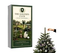 Golf 2026-24 Days Countdown Box | 2D Acrylic Pendants | Miniature Golfer Collectibles, Tree Hanging Ornaments, Creative Holiday Gift Box, for Golf Lovers & Enthusiasts