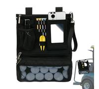 Golf Accessory Pouch, Golf Bag for Valuables - Golf Tee Pouch - Golf Tee Pouch Bag, Golf Bag Organizer, Foldable Storage Bag with Multiple Compartments, Durable Golf Bag for Ball Marker, Black