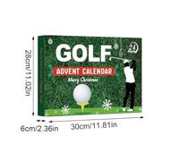 Golf Ad Vent Calendar, 24 Boxes Accessory Set, 1 Piece, 24-Day Christmas Countdown, 2025 Golf Themed, Celebrate the Holiday Season, Ideal for Men Women Boys Girls