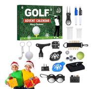 Golf Advent Calendar 2025, 24 Days Golf Christmas Advent Calendar, 24 Surprise Golf Set, Include Balls, Tees, Ball Markers, Gift For Men, Teen Boys, Dad, Husband Or Boyfriend (1pcs)