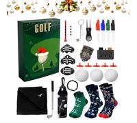 Golf Advent Calendar - 24 Day Christmas Countdown Gift Set | Golf Kit, Christmas Ornaments for Beginners, Sports Training Courses, S